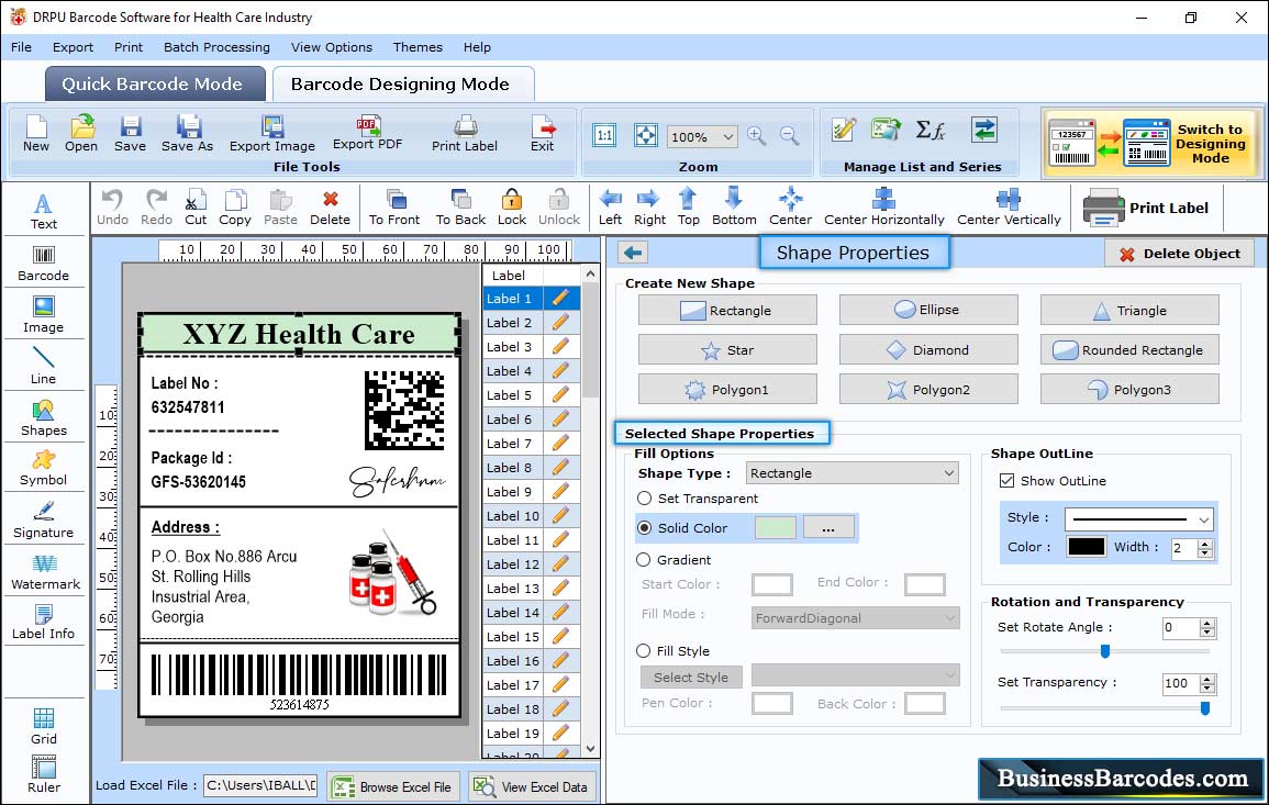 Healthcare Industry Barcodes