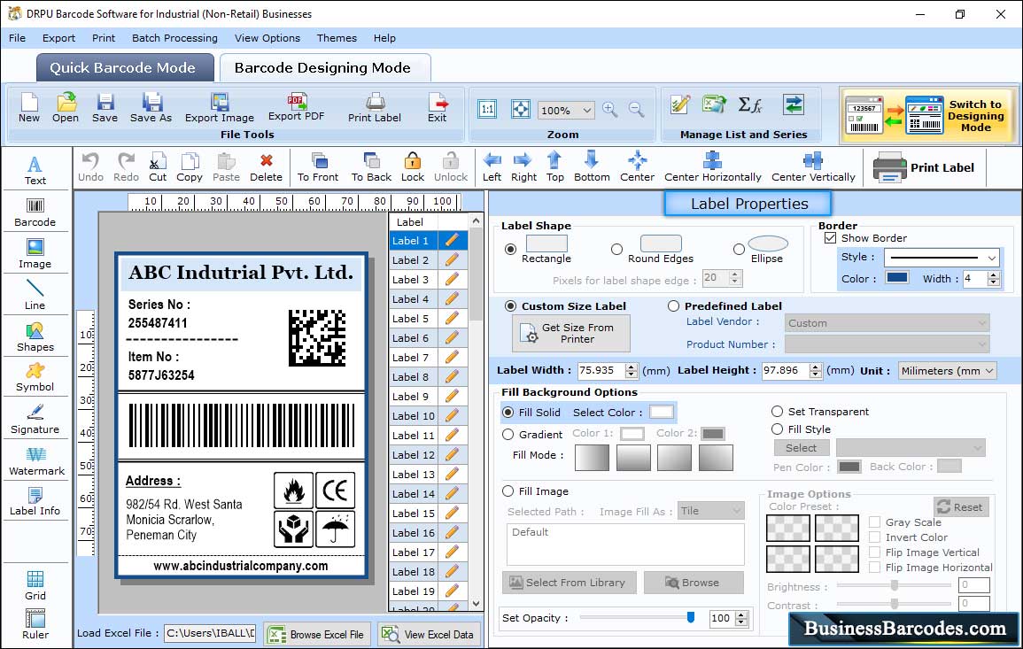 Label Properties