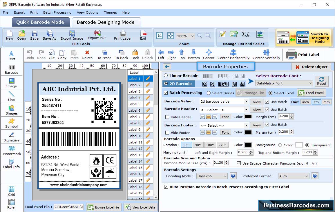 Manufacturing and Warehousing Industry Barcodes