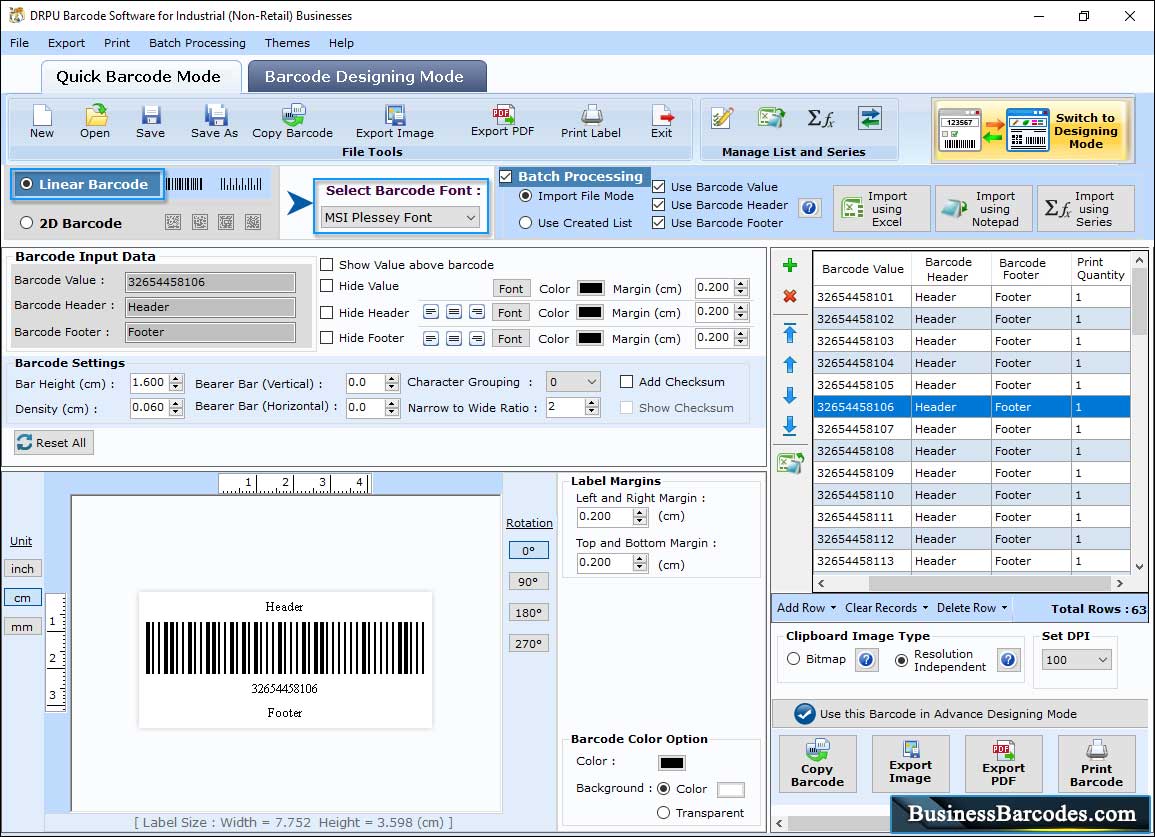 Barcode Types