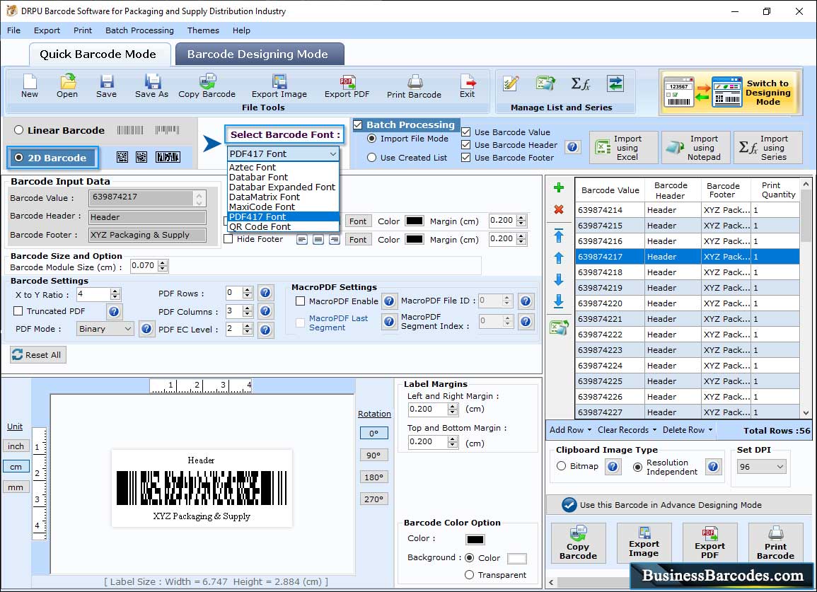 Barcode Types