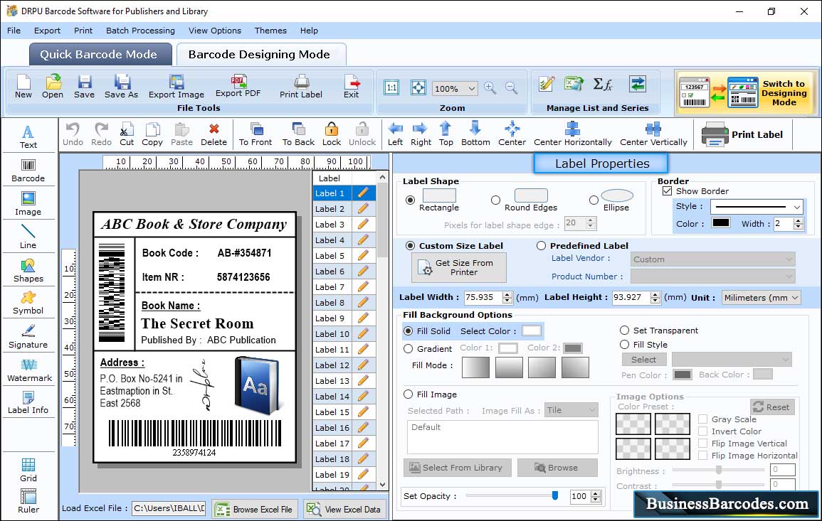 Label Properties