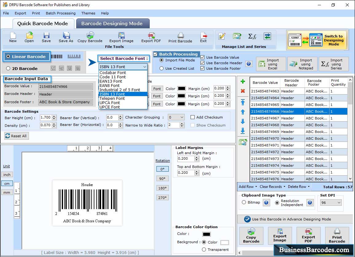 Publishers and Library Barcodes