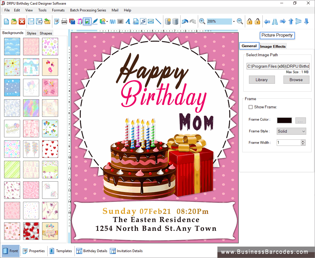 Birthday Cards Designing Software