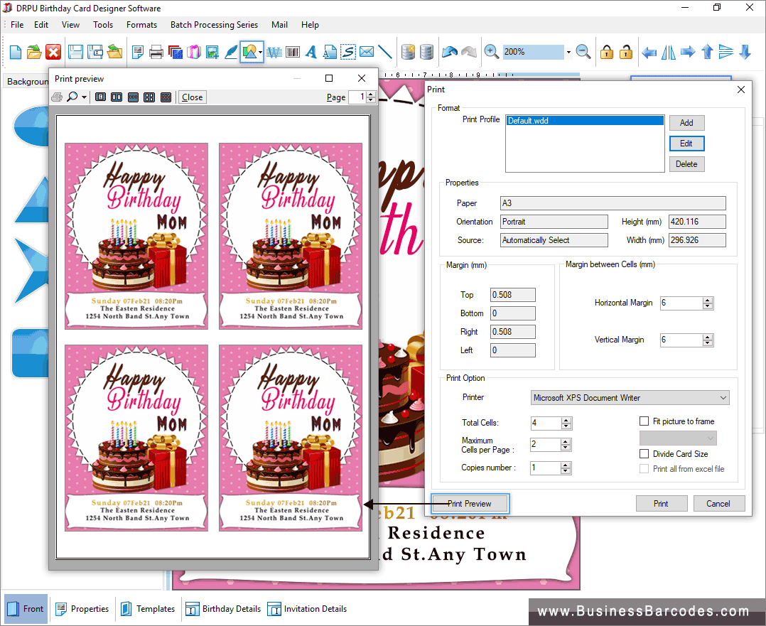 Birthday Cards Designing Software