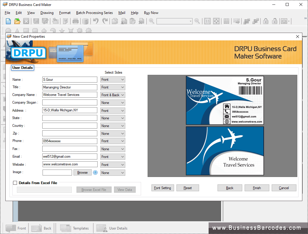 Business Card Maker Software BusinessBarcodes
