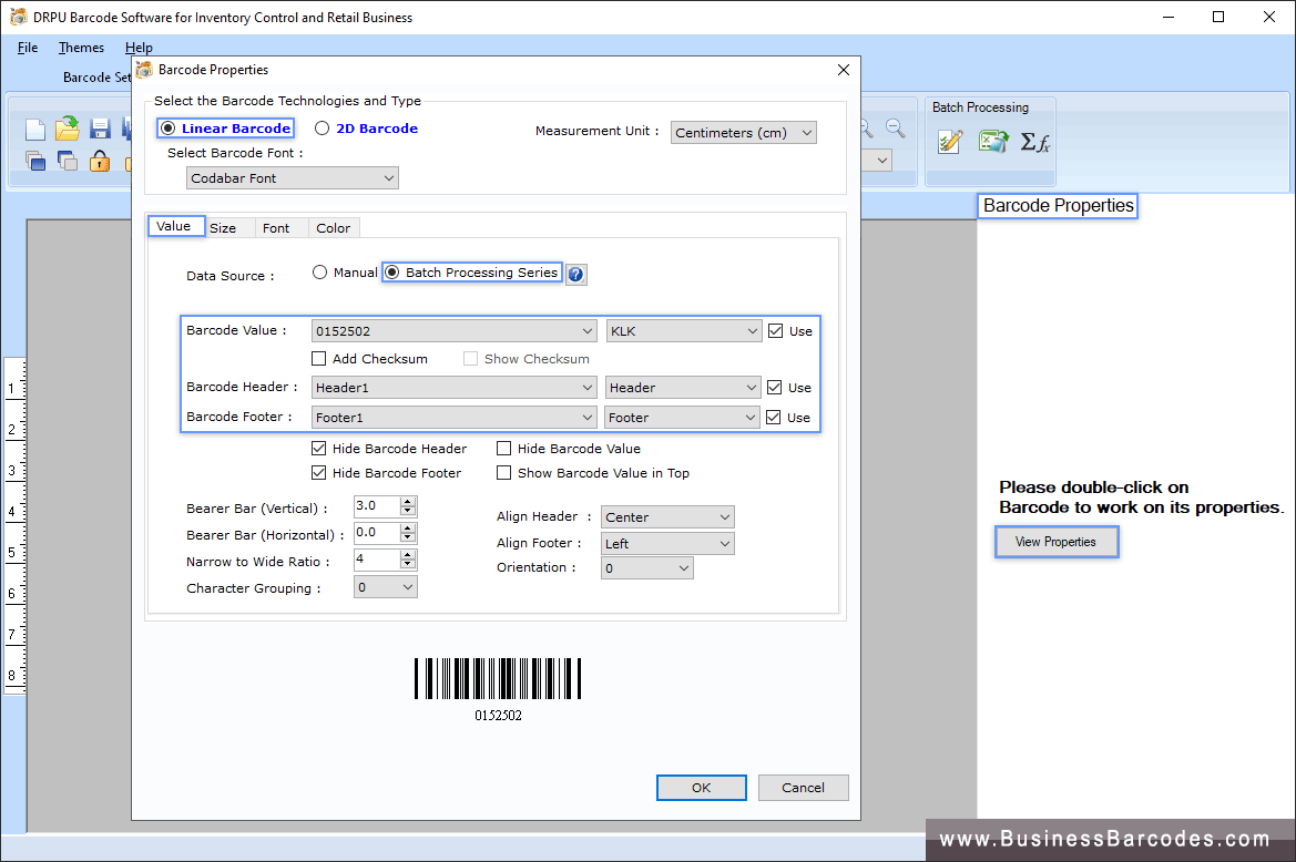 Screenshots of inventory control and retail business barcodes tool