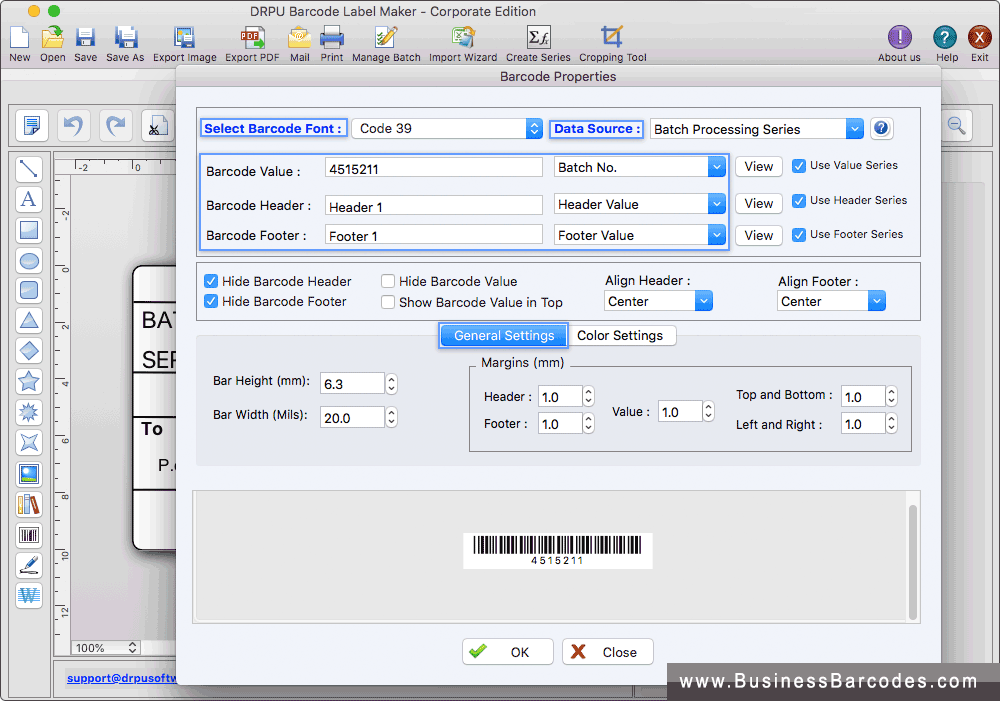 Barcode Properties