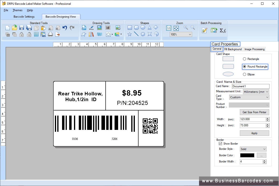 View Screenshots of Barcodes Professional Edition BusinessBarcodes