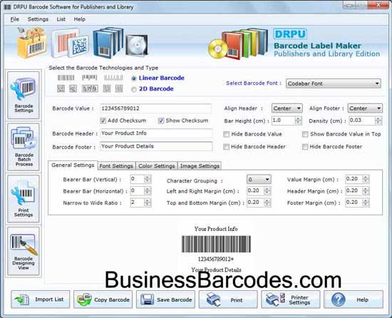 Publishers Barcode screenshot
