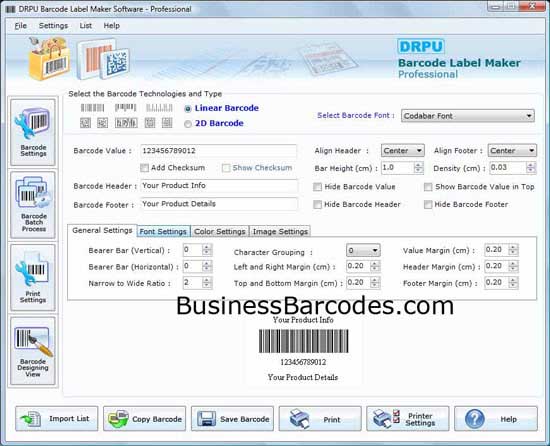 Business Barcodes screenshot